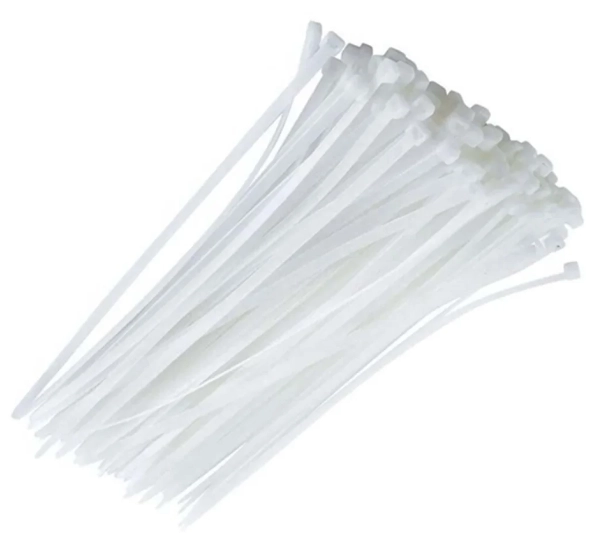 ABRACADEIRA NYLON BRANCA 4,8X400MM C/ 100 UND LT, LOTUS, 