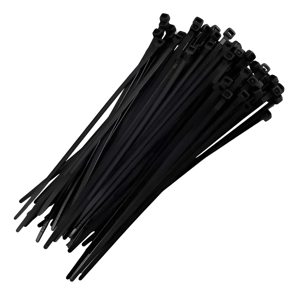 ABRACADEIRA NYLON PRETA 100 X 2,5MM C/ 100 UND DP, ARTICUS, 