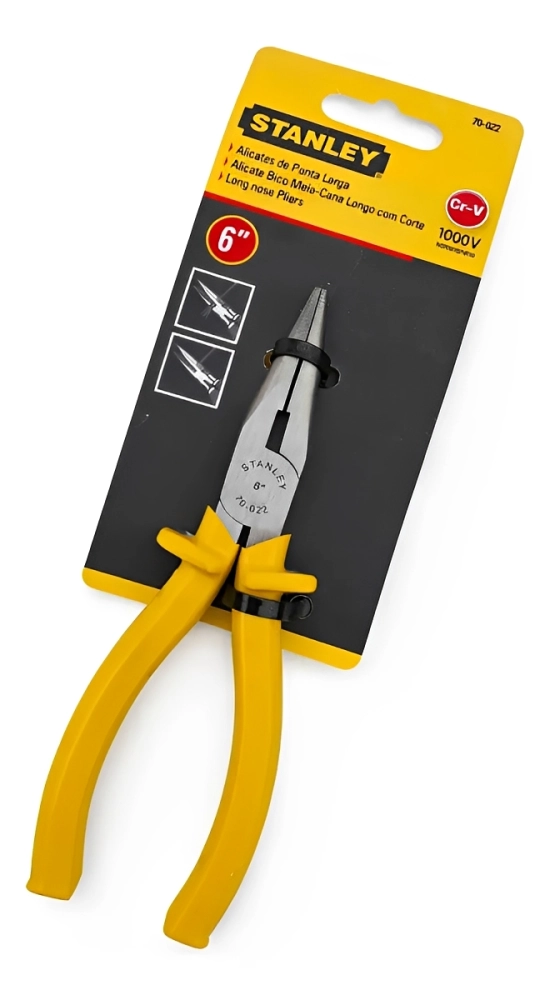 ALICATE BICO MEIA CANA LONGO C/CORTE 6" STANLEY, STANLEY, 