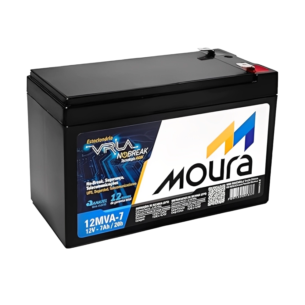 BATERIA MOURA 12MVA-7 7AH VRLA NOBREAK MR, MOURA, 
