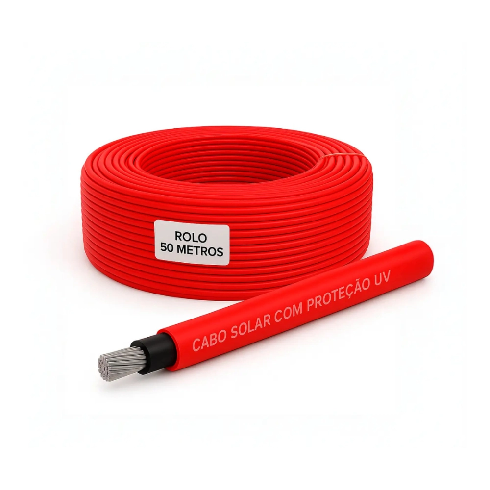 CABO SOLAR 4MM 1,8KVDC VERMELHO LAFEBER, LAFEBER, 