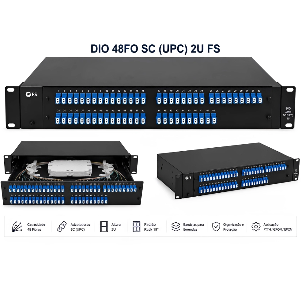 DIO 48FO SC (UPC) 2U FS, FIBERSUL, 