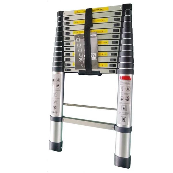 ESCADA TELESCOPICA 13 DEGR ALT MAX 3,8M ALUM FV, FIBERVIX, 