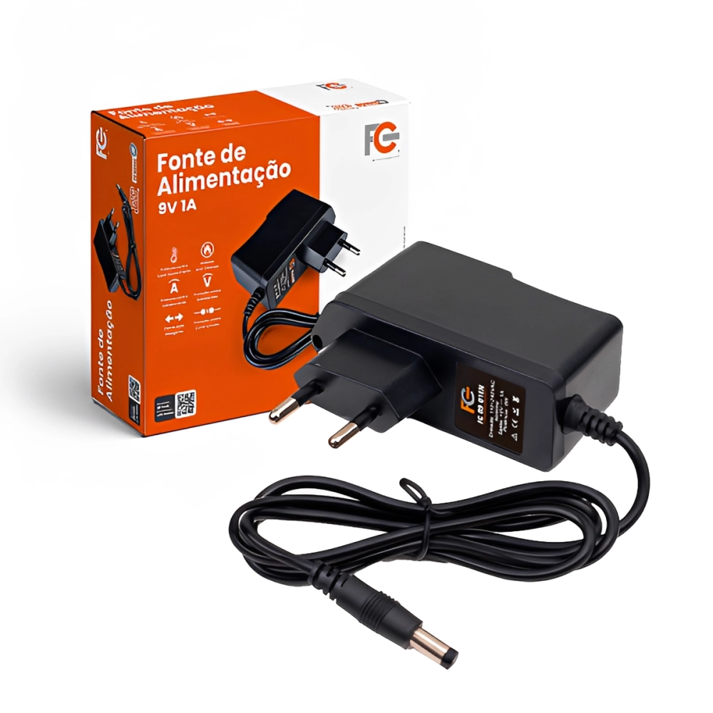 FONTE 09V 01AMP CONECTOR P4/P8 FC FONTES, FC FONTES, 