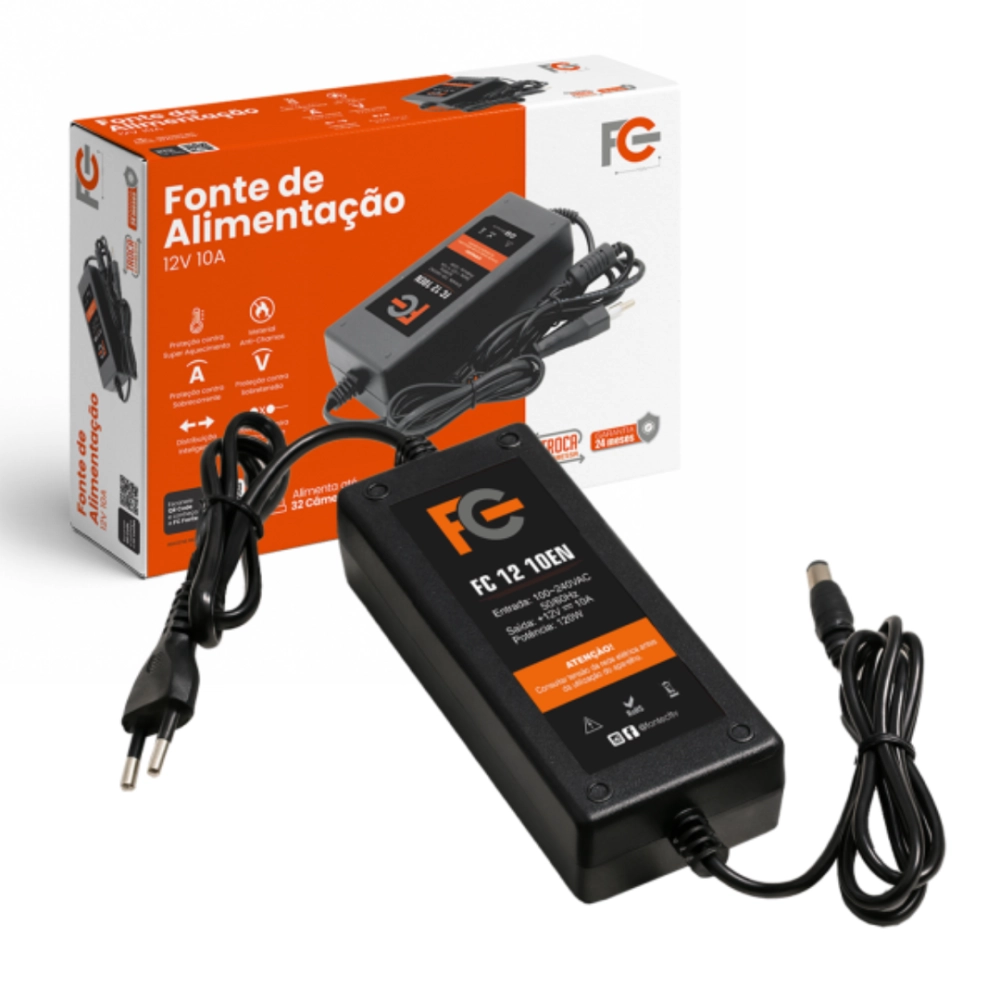 FONTE 12V 10AMP (NOTEBOOK) 7 FCA, FC FONTES, 