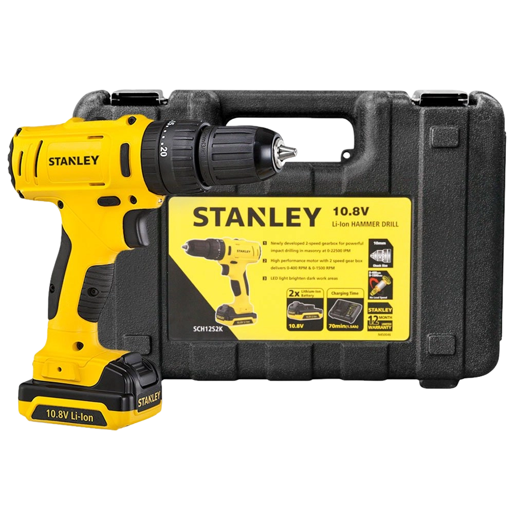 PARAF/FURAD.IMPACTO 12V C/2 BAT+MALETA STANLEY, STANLEY, 