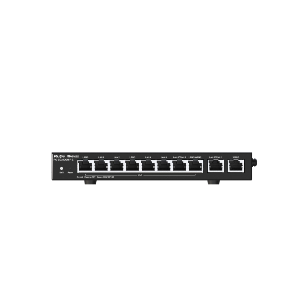 ROTEADOR POE 10P GE RG-EG310GH-P-E RJ, RUIJIE, 