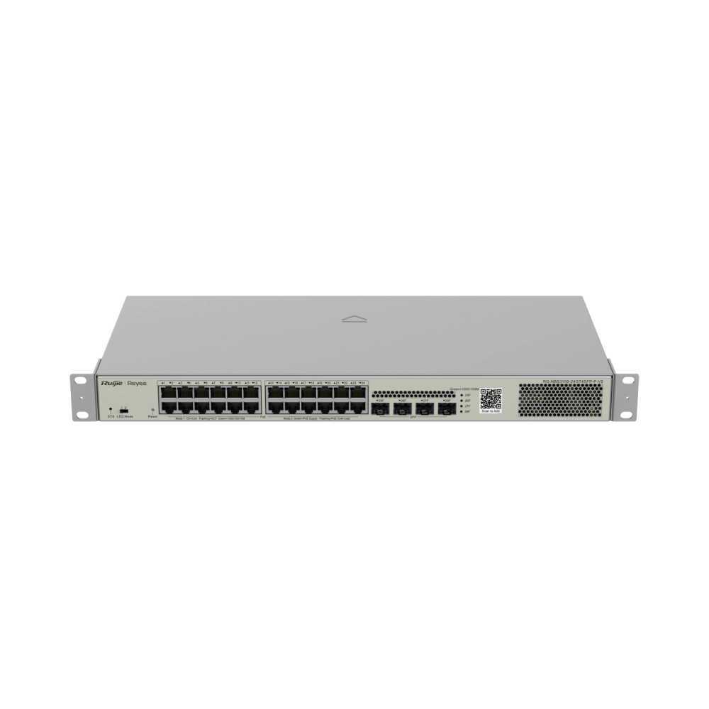 SWITCH POE 24PGE+04PSFP RG-NBS3100-24GT4SFP-P RJ, RUIJIE, 