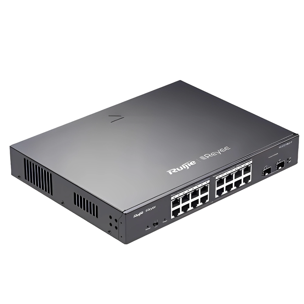 SWITCH POE GER 16P+2RJ45+2SFP RG-ES220GS-P (L2) RJ, RUIJIE, 