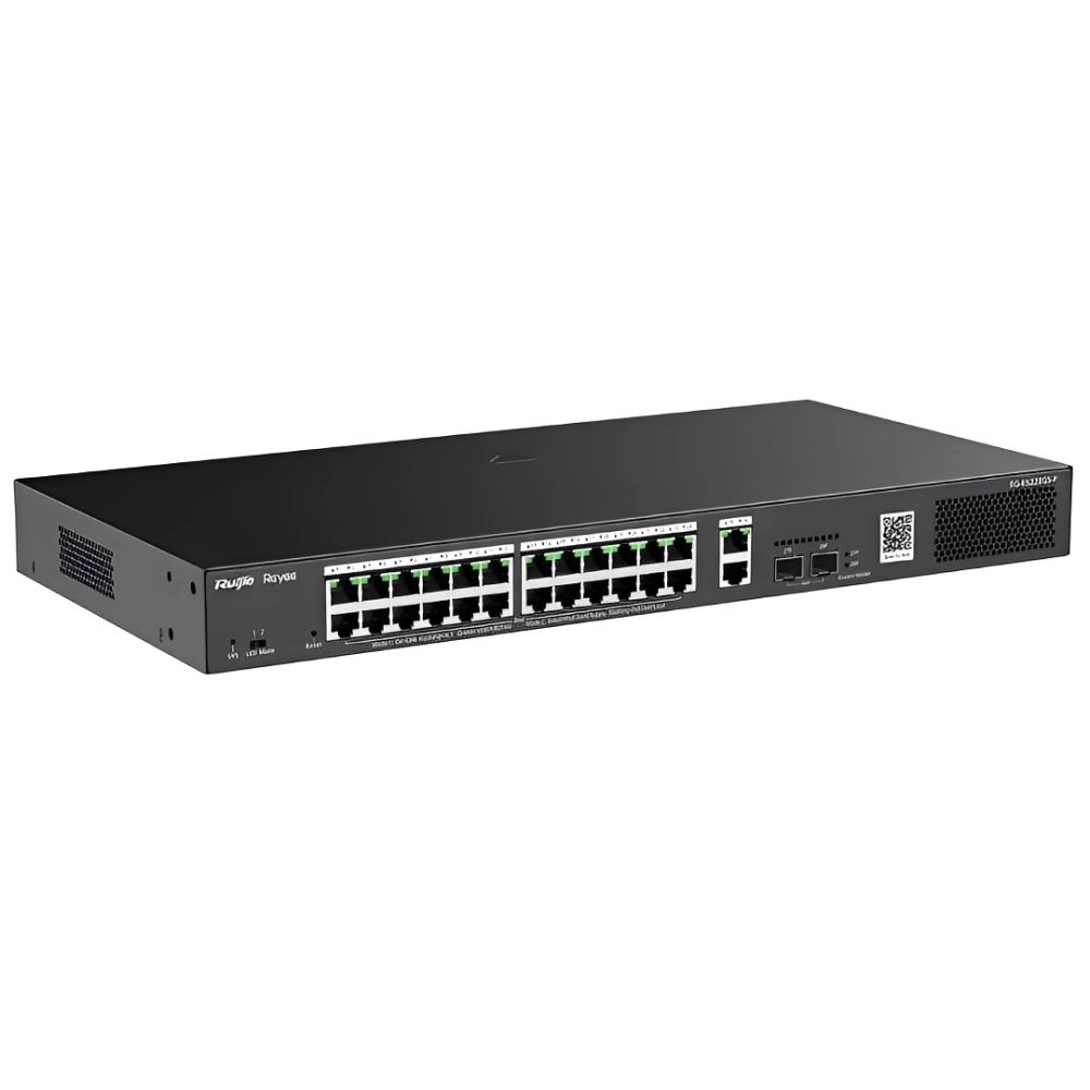 SWITCH POEGE 24P+2RJ45+2SFP RG-ES228GS-P (L2) RJ, RUIJIE, 