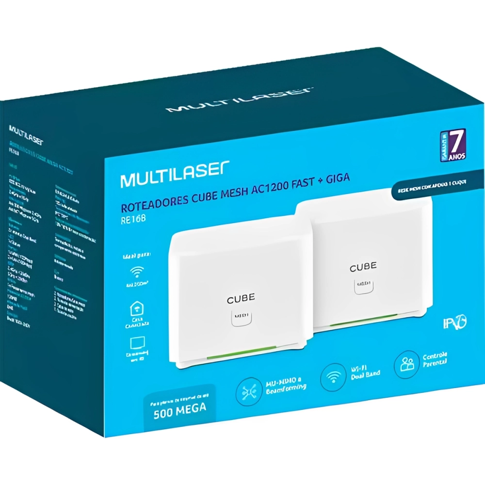 ROTEADOR CUBE MESH GIGA AC1200 RE166 MULTI, MULTILASER/ZTE, ROTEADOR CUBE MESH GIGA AC1200 RE166 MULTI, MULTILASER/ZTE,