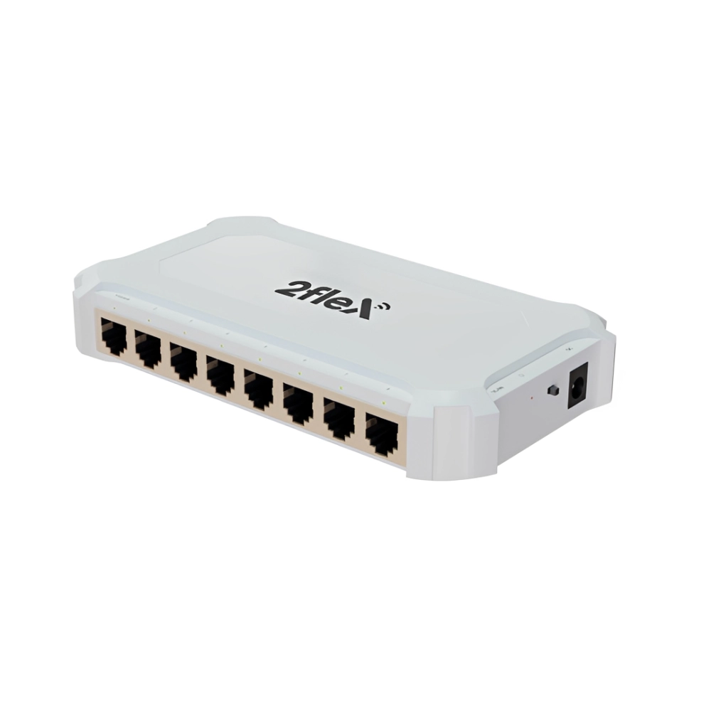 SWITCH POE REVERSO 8P RJ45 48V 2F-PLUS 2 FLEX, 2 FLEX TELECOM, 